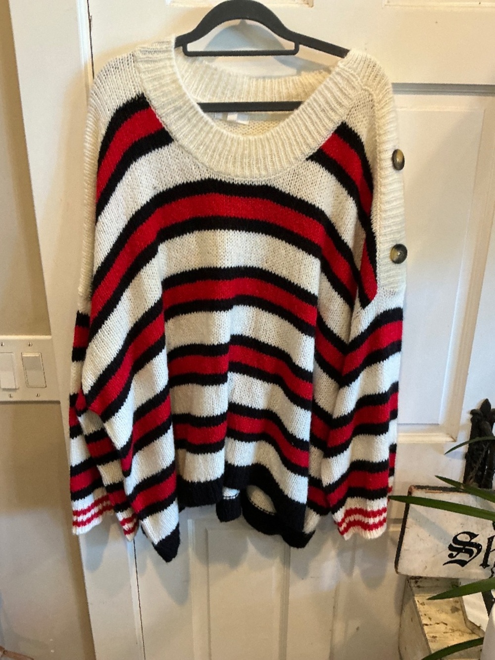 Brass Plum striped sweater brand new with tags!  Plus size 4x